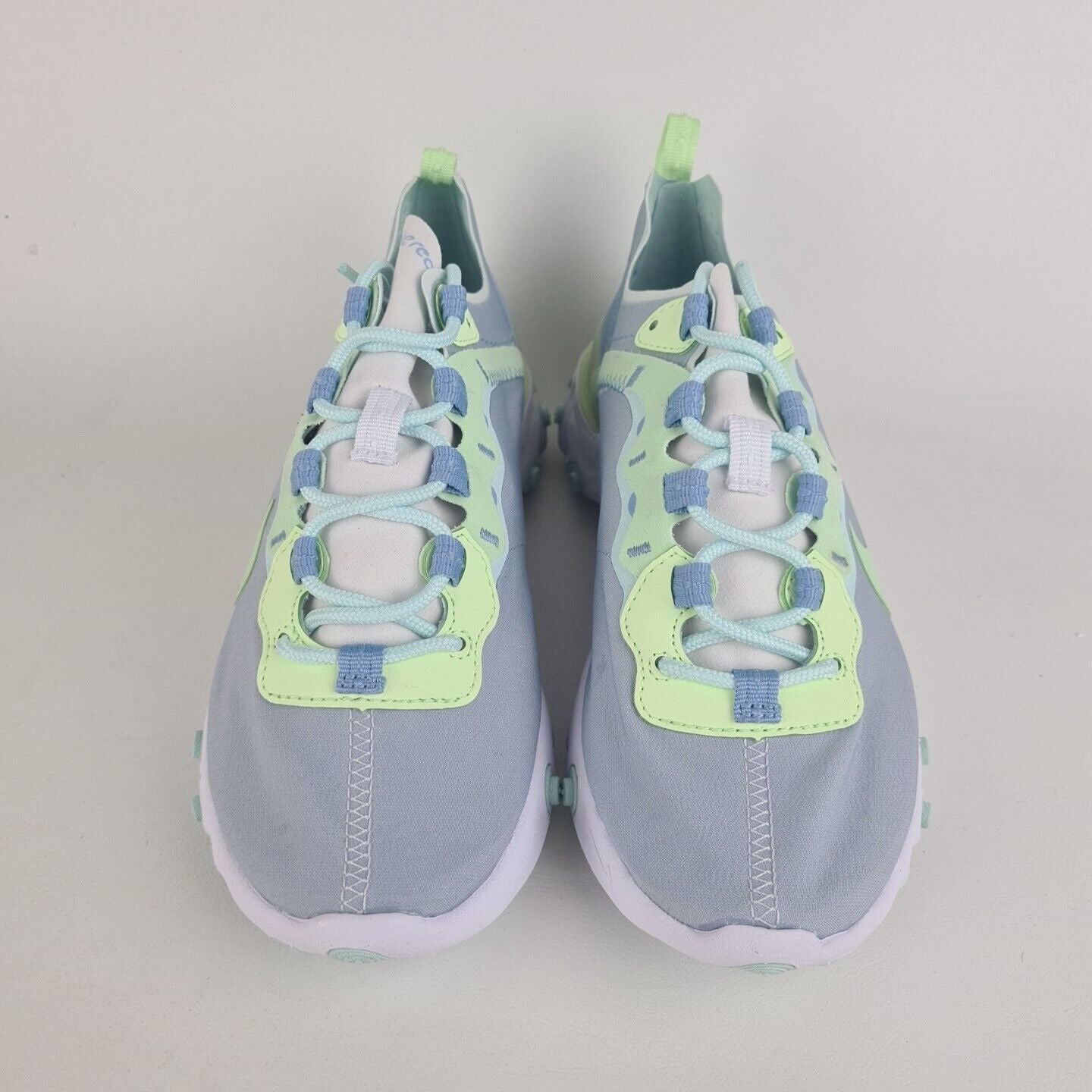 Nike React Element 55 White Grey Sneakers Women Running BQ2728 100 Size 6