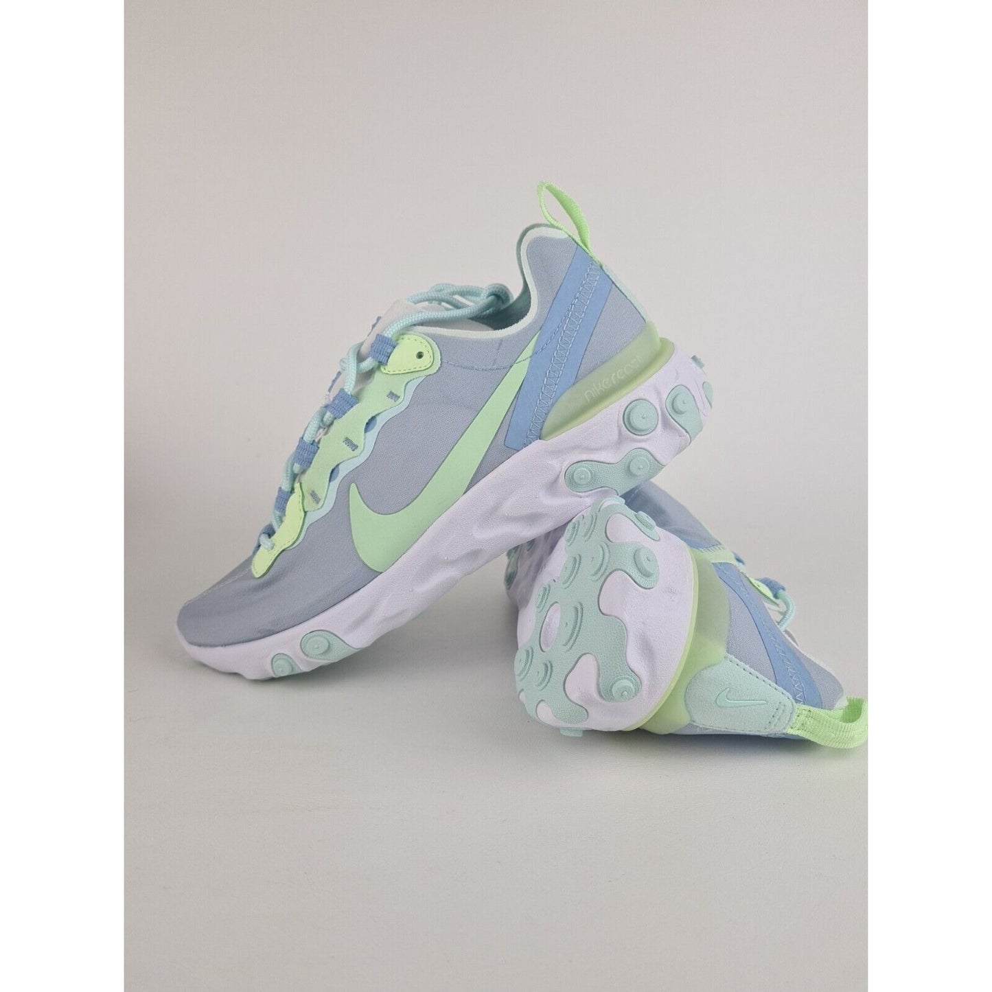 Nike React Element 55 White Grey Sneakers Women Running BQ2728 100 Size 6