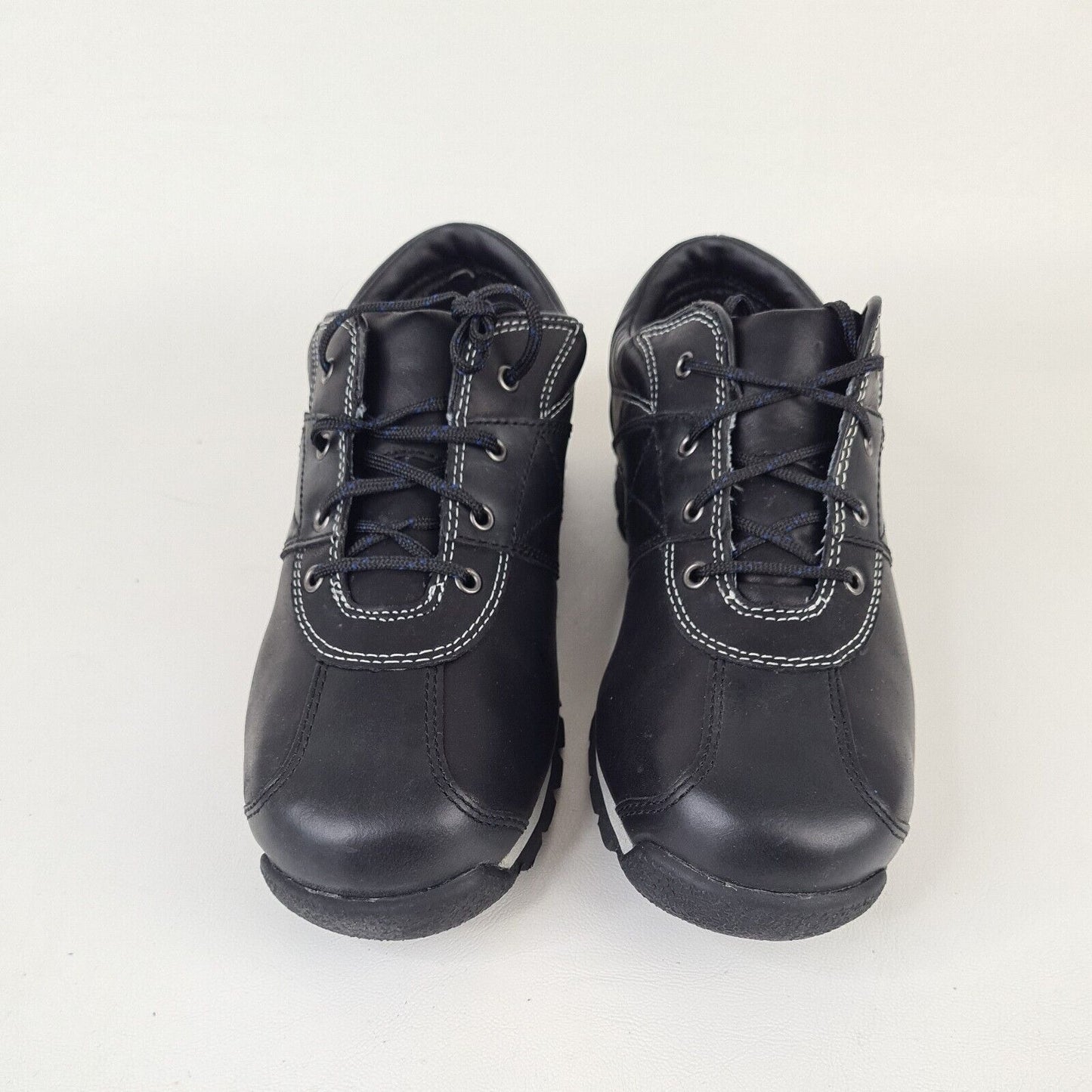 Timberland J Euro Hiker OX Black Boys Shoes 94953 Leather Casual Vintage Size 6