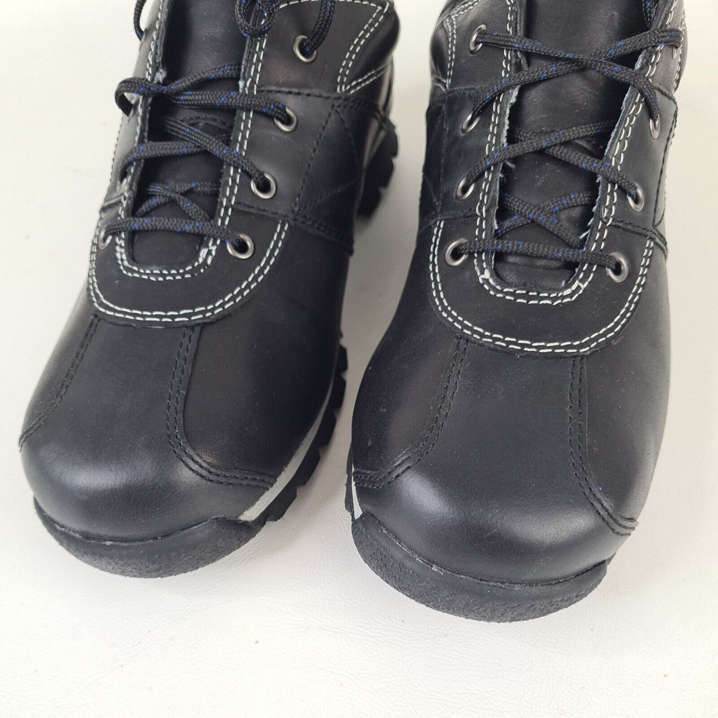 Timberland J Euro Hiker OX Black Boys Shoes 94953 Leather Casual Vintage Size 6