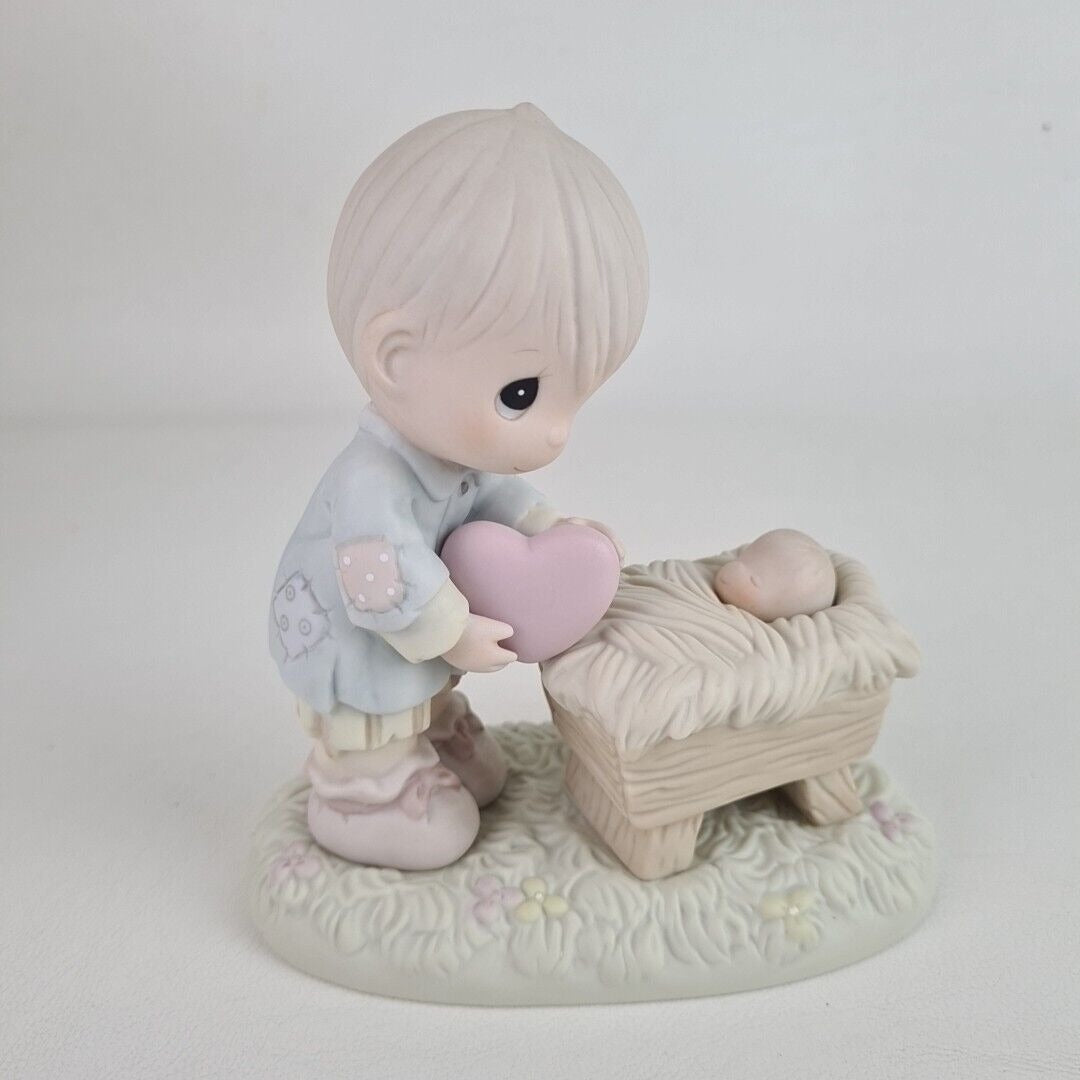 Precious Moments 150088 I'll Give Him My Heart Vintage Porcelain Figurine