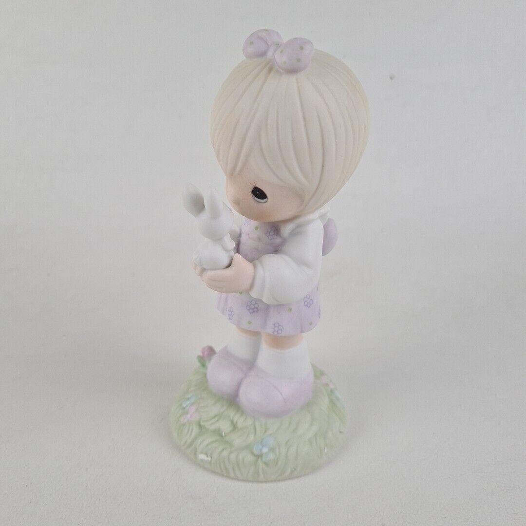 Precious Moments 109886 Wishing You A Happy Easter Porcelain Figurine Vintage