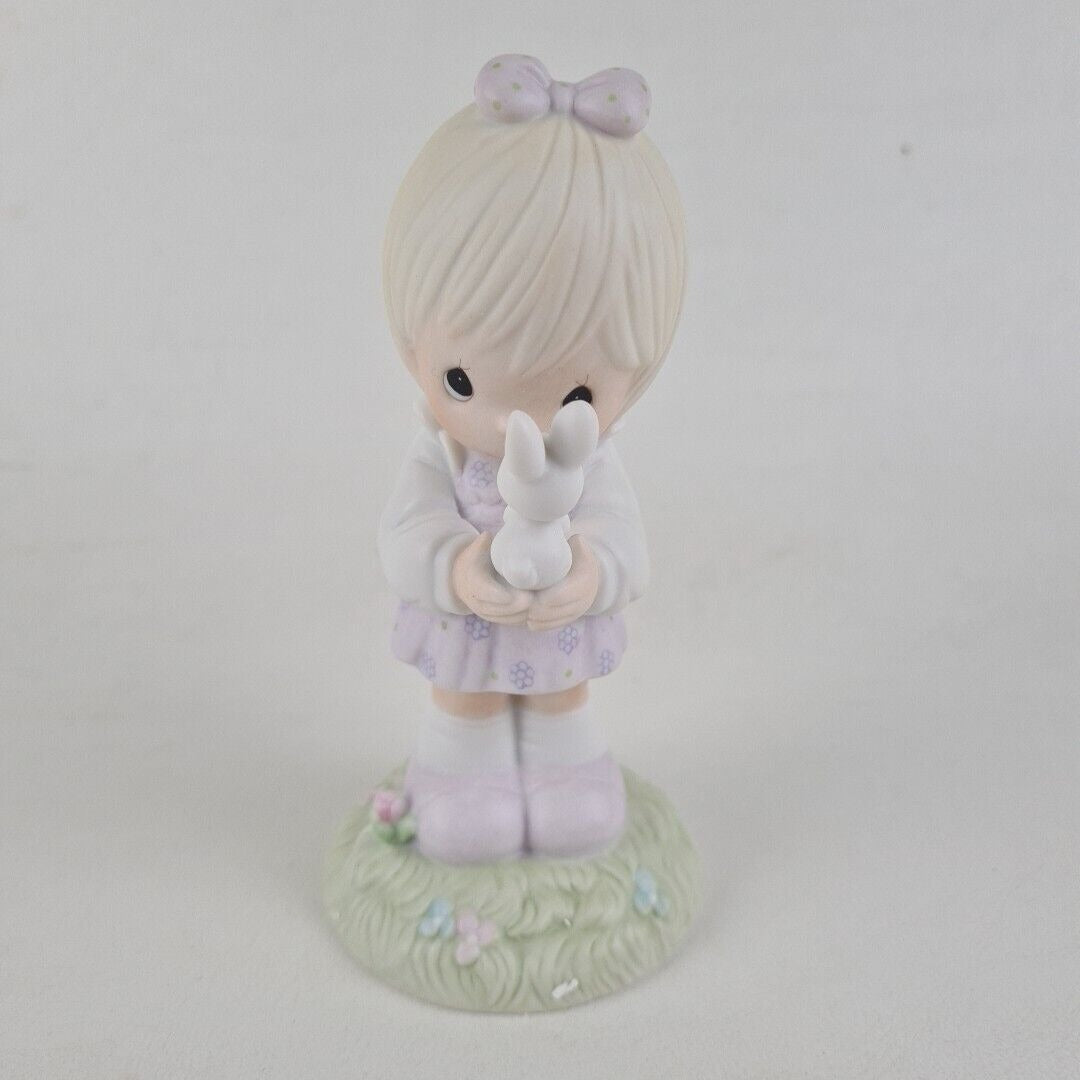 Precious Moments 109886 Wishing You A Happy Easter Porcelain Figurine Vintage