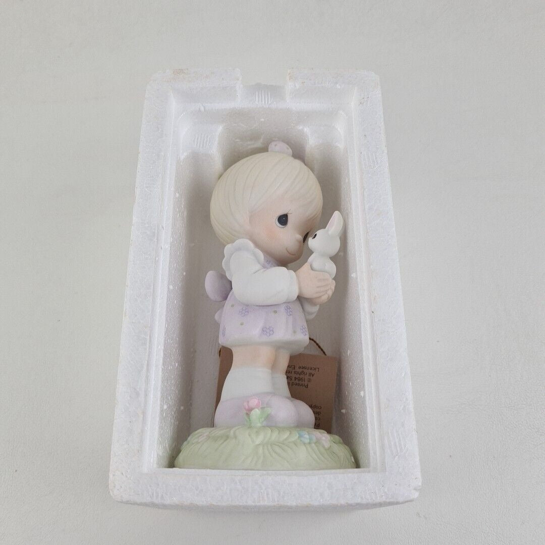 Precious Moments 109886 Wishing You A Happy Easter Porcelain Figurine Vintage