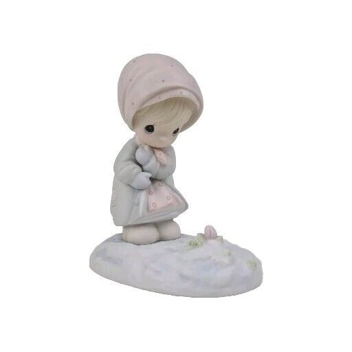 Precious Moments 109991 Girl Flower Porcelain FIGURINE FEBRUARY Calendar Vintage