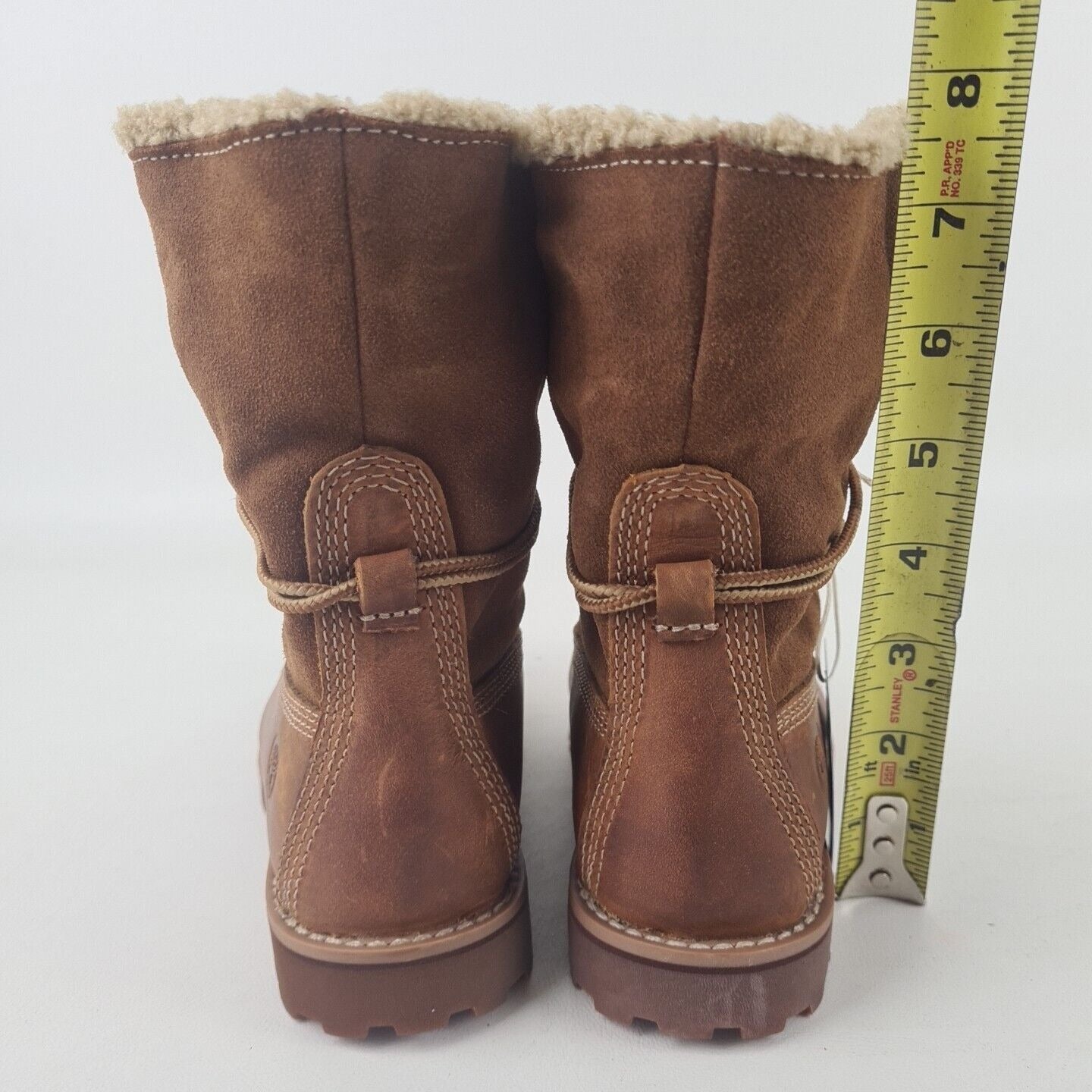 Timberland Shearling Boots TB050819  Waterproof Brown Leather Toddler Size 6