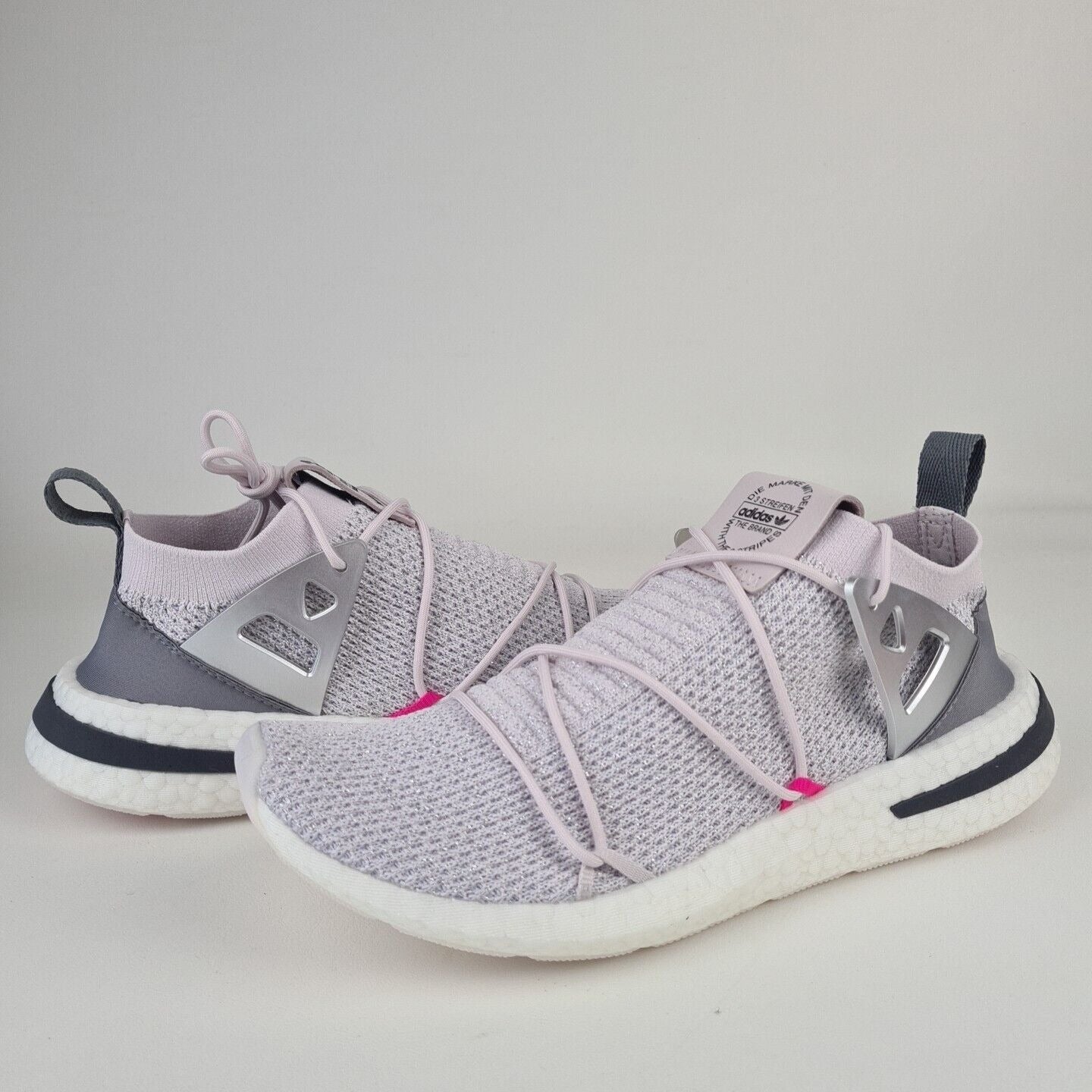 Adidas PrimeKnit ARKYN D96760 Grey Pink Women Running Sneakers Sports Size 6