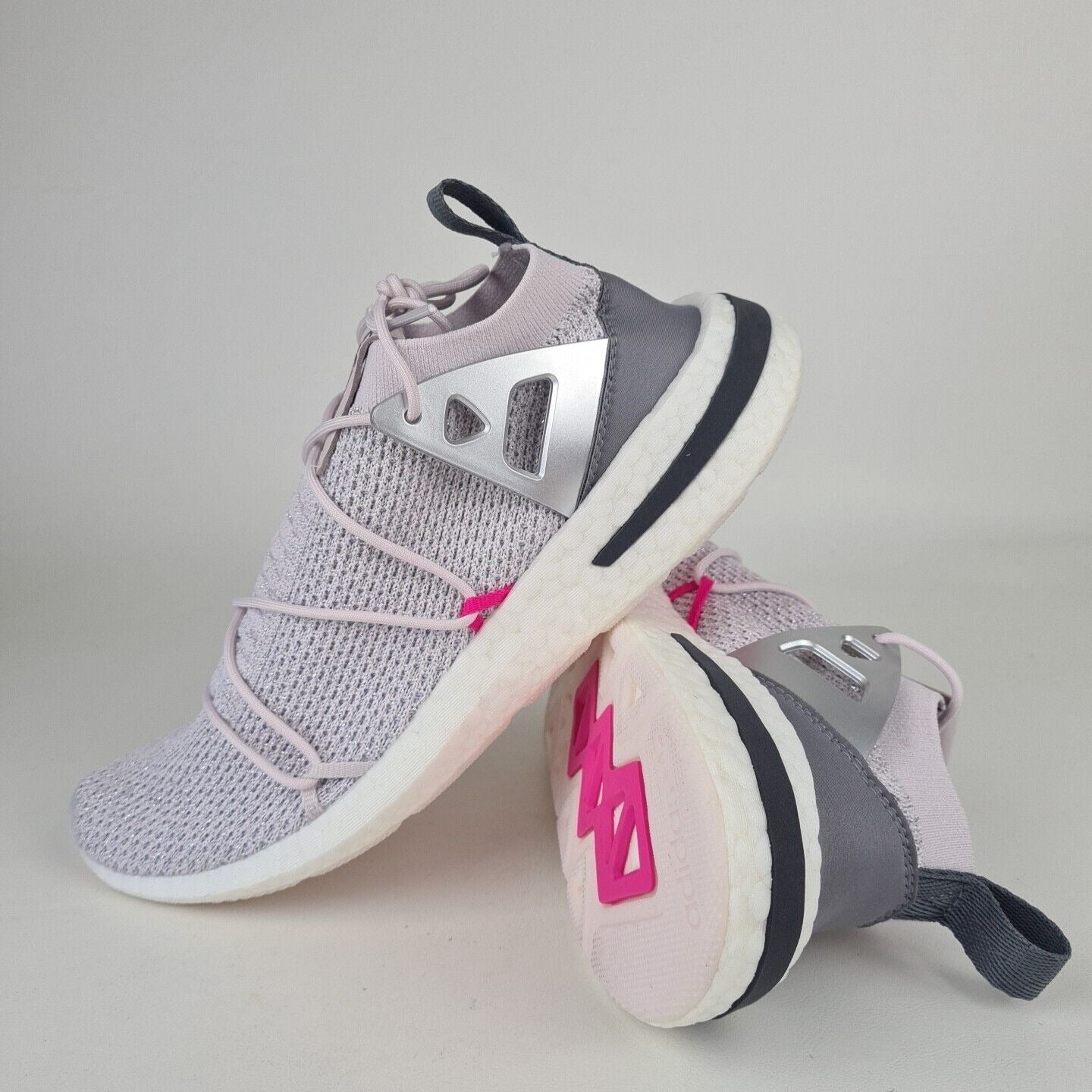 Adidas PrimeKnit ARKYN D96760 Grey Pink Women Running Sneakers Sports Size 6