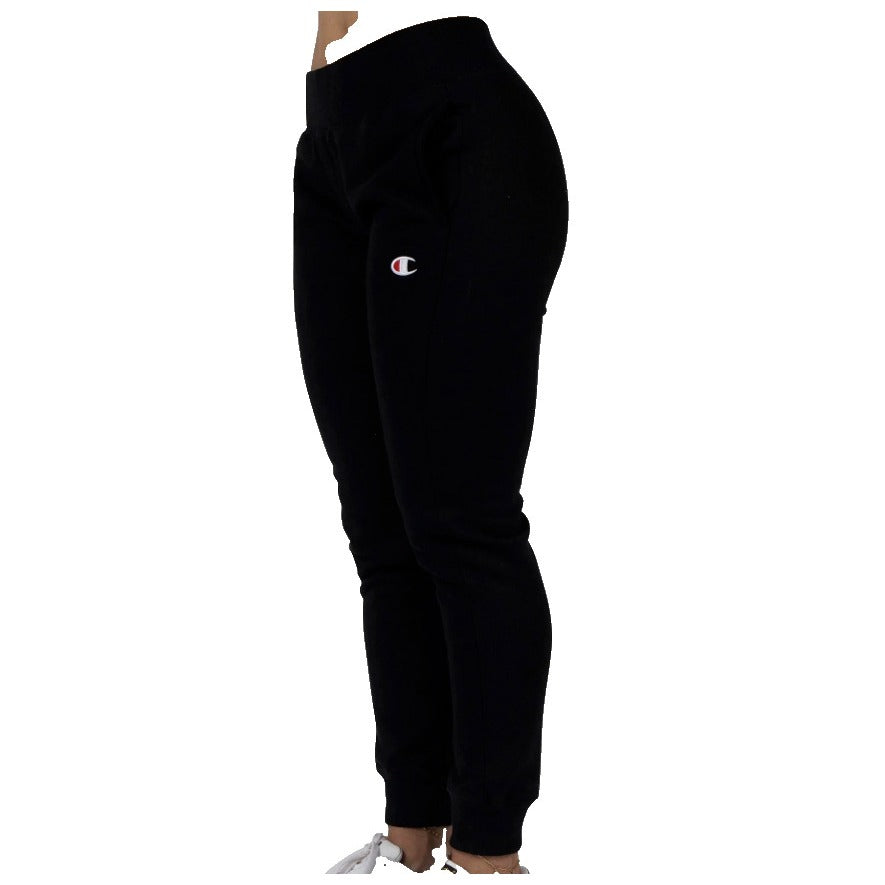 Champion Y06146 003 Women Reverse Weave Joggers Running Fleece Black Size L