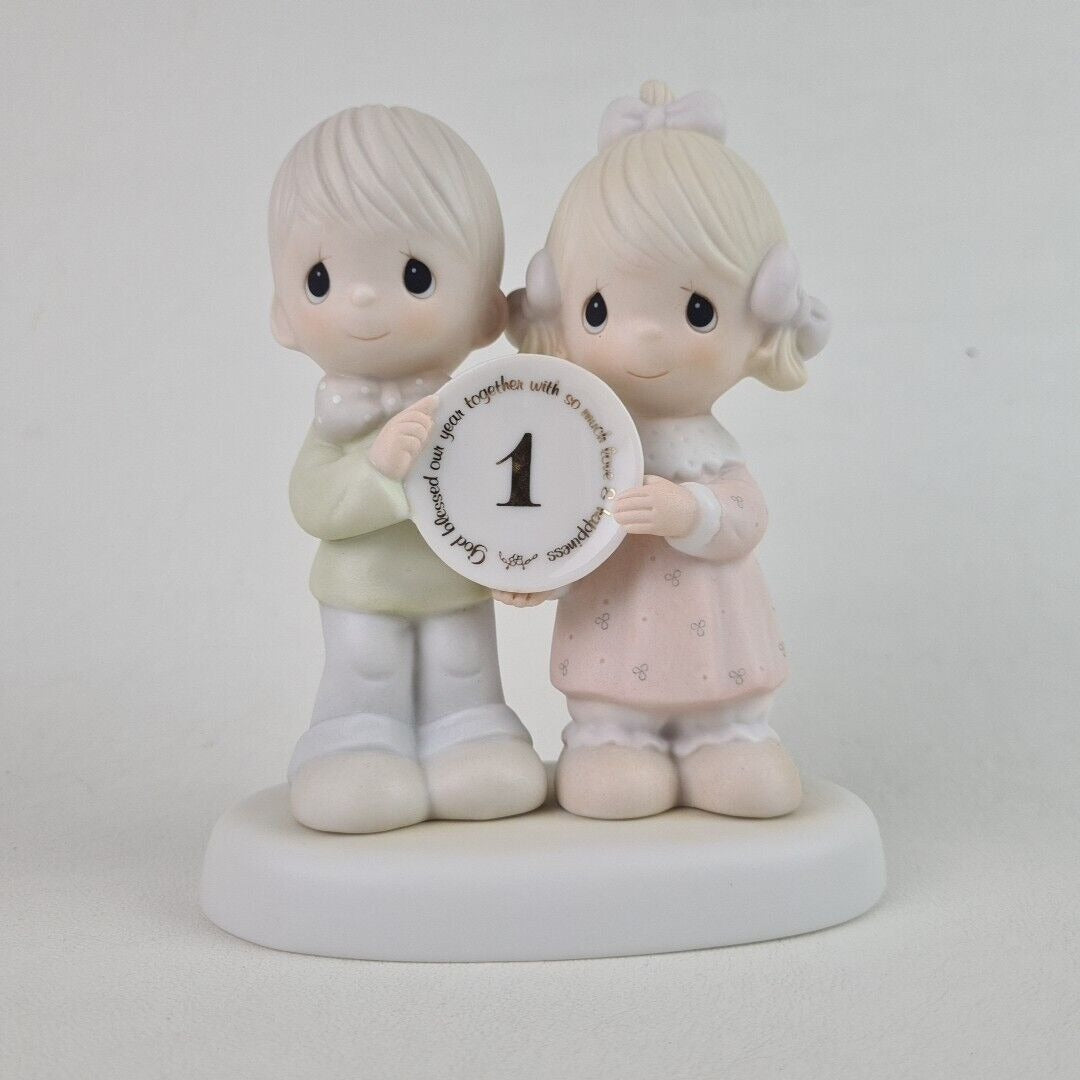 Precious Moments 1st Anniversary E-2854 God Blessed Our Year Together Figure