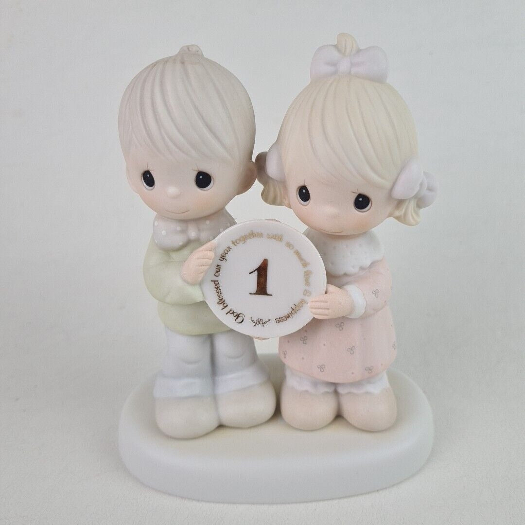 Precious Moments 1st Anniversary E-2854 God Blessed Our Year Together Figure