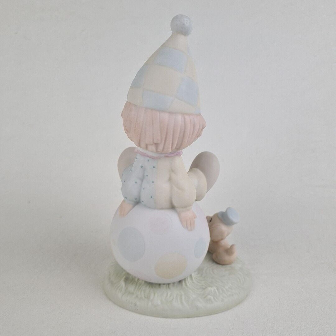 Precious Moments 12270 Lord Keep Me On The Ball Clown Porcelain Figurine Vntg