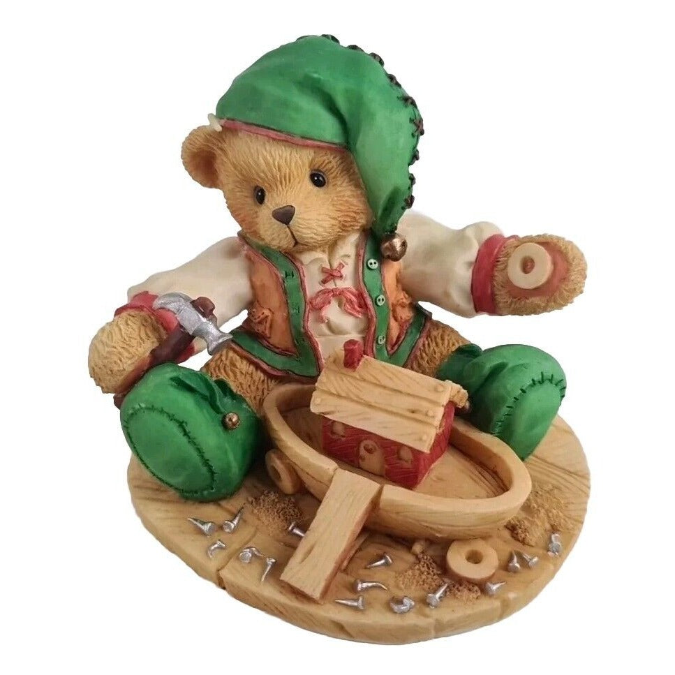 Cherished Teddies Yule Building A Steady Friendship Christmas Figurine 141143