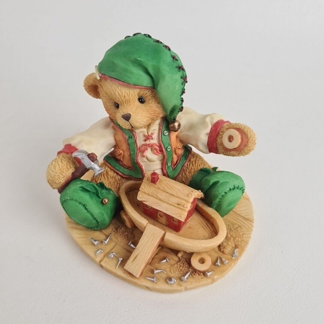 Cherished Teddies Yule Building A Steady Friendship Christmas Figurine 141143