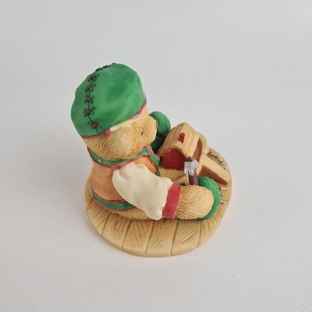 Cherished Teddies Yule Building A Steady Friendship Christmas Figurine 141143