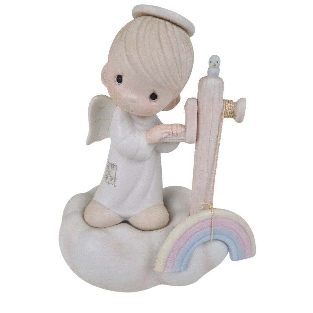 Precious Moments E-9260 God's Promises Are Sure Boy Winding Rainbow Figurine