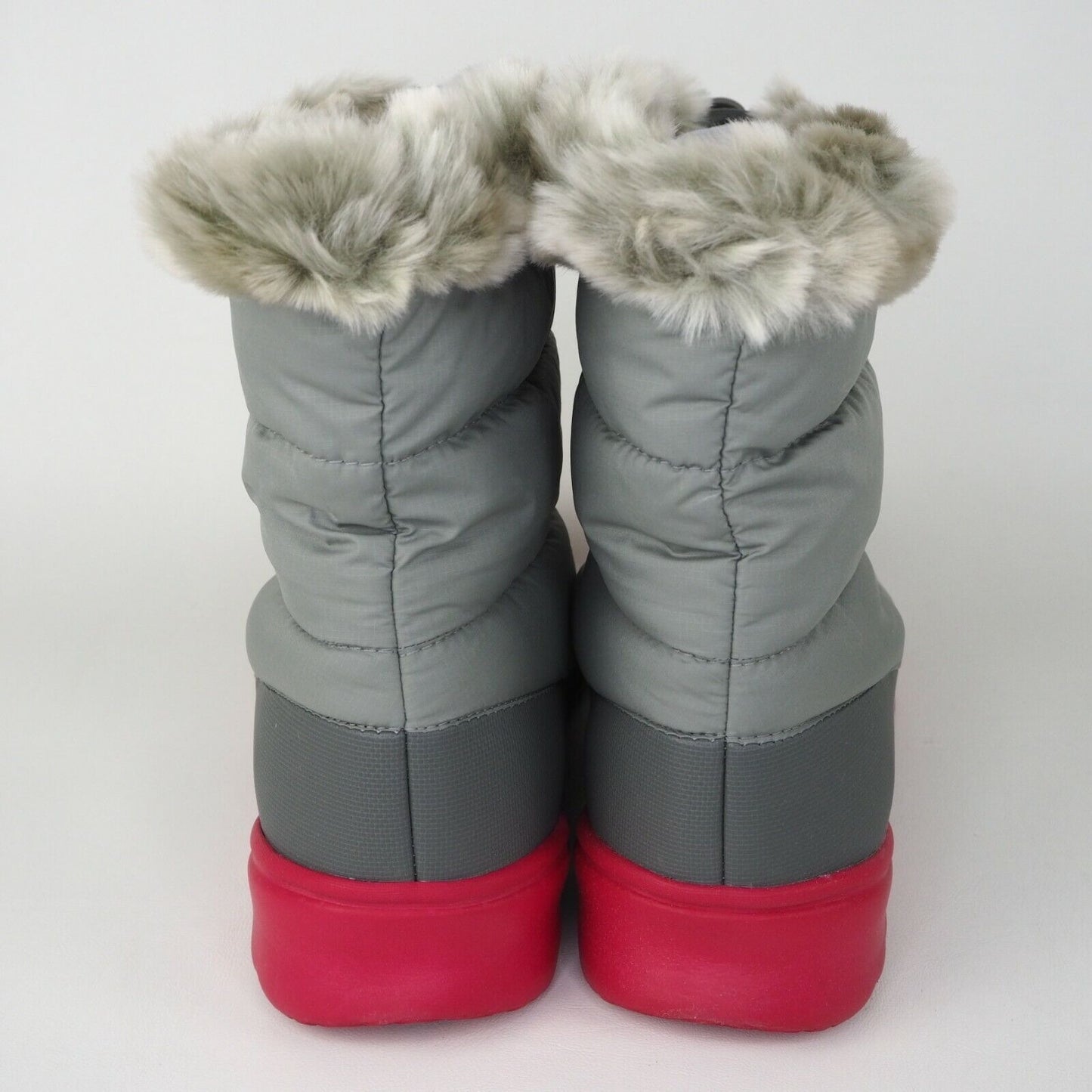 The North Face Nuptse Faux Fur IV Womens Bootie Grey Winter Waterproof Size 10