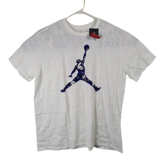 Nike Air Jordan 801601 101 Jumpman Hands Retro Men's T- Shirt White Size 2XL