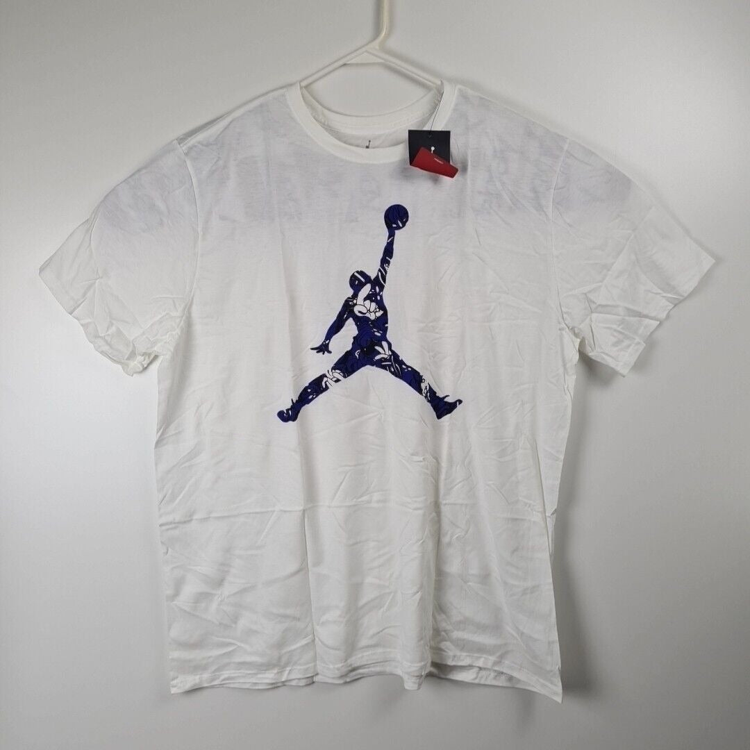 Nike Air Jordan 801601 101 Jumpman Hands Retro Men's T- Shirt White Size 2XL