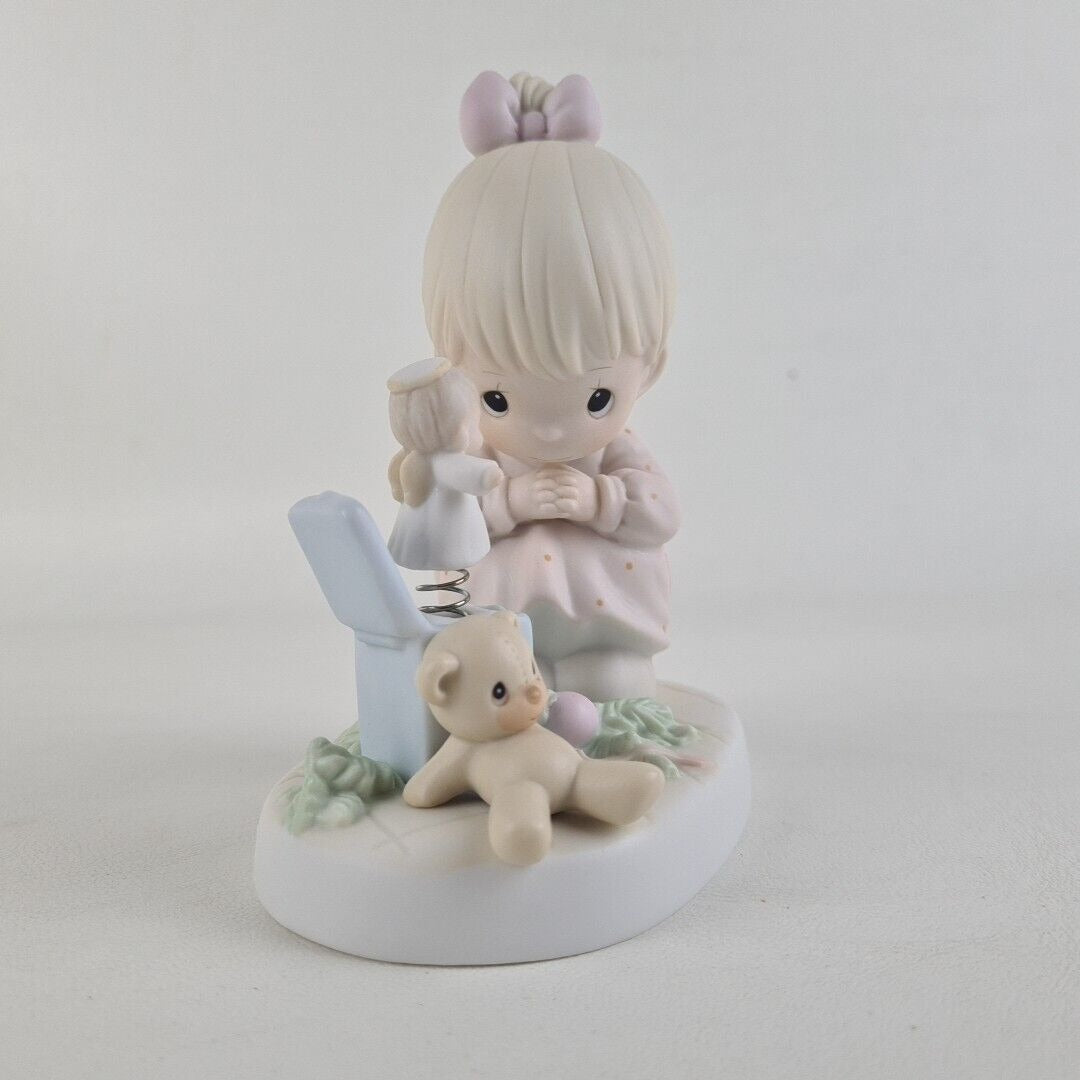 Precious Moments 523755 Just Poppin' In To Say Halo! Porcelain Figurine Vintage