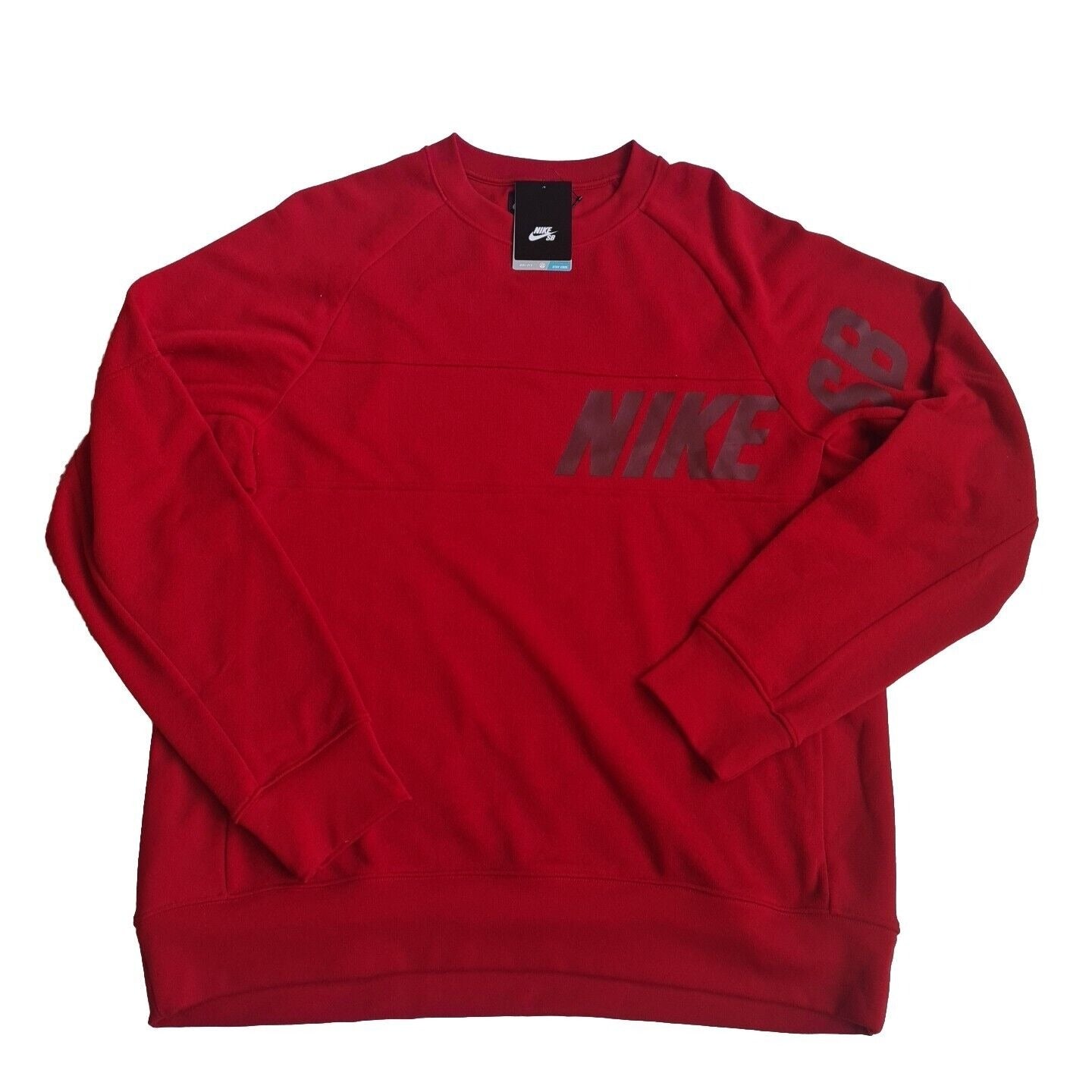 Nike Dri-Fit Skateboarding  Men's Sweatshirt Pullover 728067 687 Red Size L