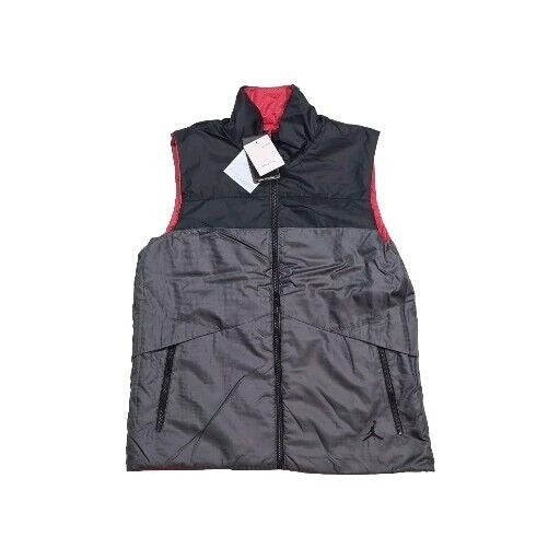 Nike Air Jordan 545949 606 Reversible Thermore Red Grey Winter Vest Men SZ  M