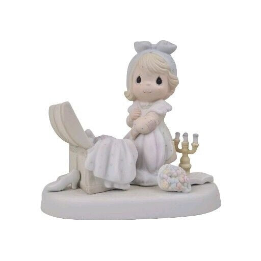 Precious Moments E-2828 Precious Memories Girl Wedding Dress Figurine Vintage