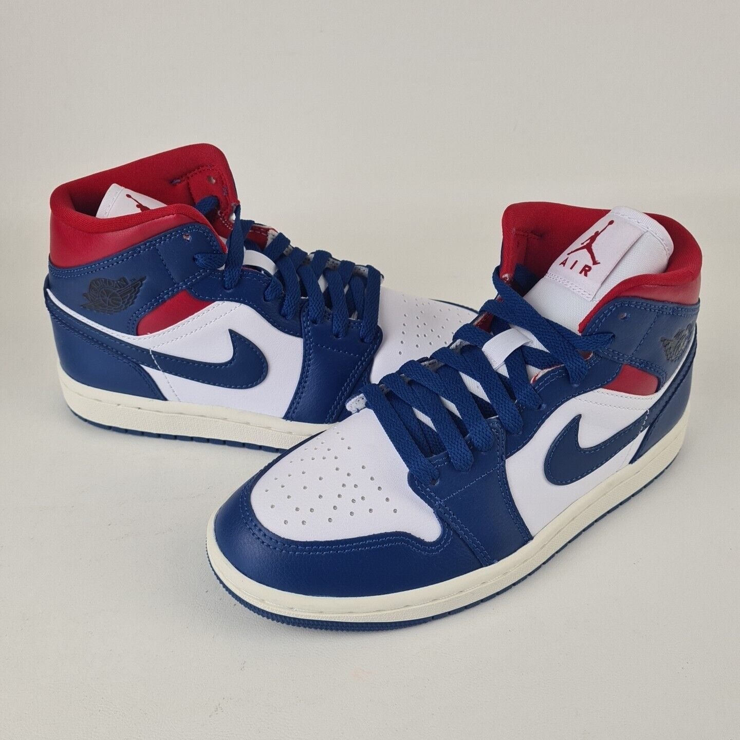 Nike Air Jordan 1 Mid Blue Red BQ6472 146 Women's Basketball Sneakers Size 11