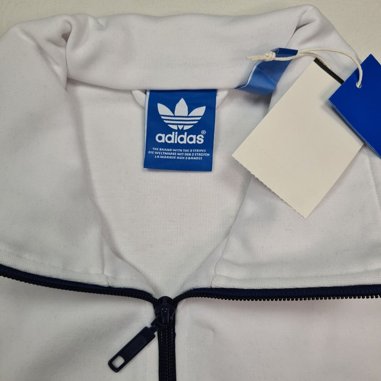 Adidas Adi ICON Tracktop Men Z38102 White Indigo Track Classic Jacket SZ 2XL