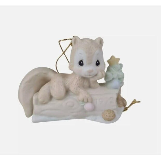 Enesco Precious Moments Ornament 520411 I'm Nuts About You Porcelain Bisque