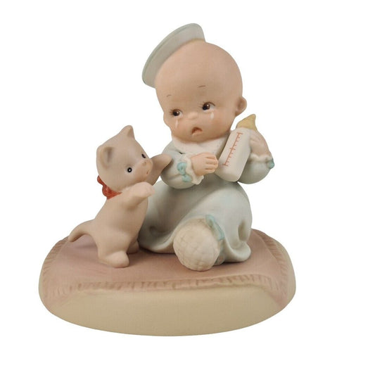 Memories of Yesterday 523127 Bless Em Baby Boy With Cat And Bottle Figurine