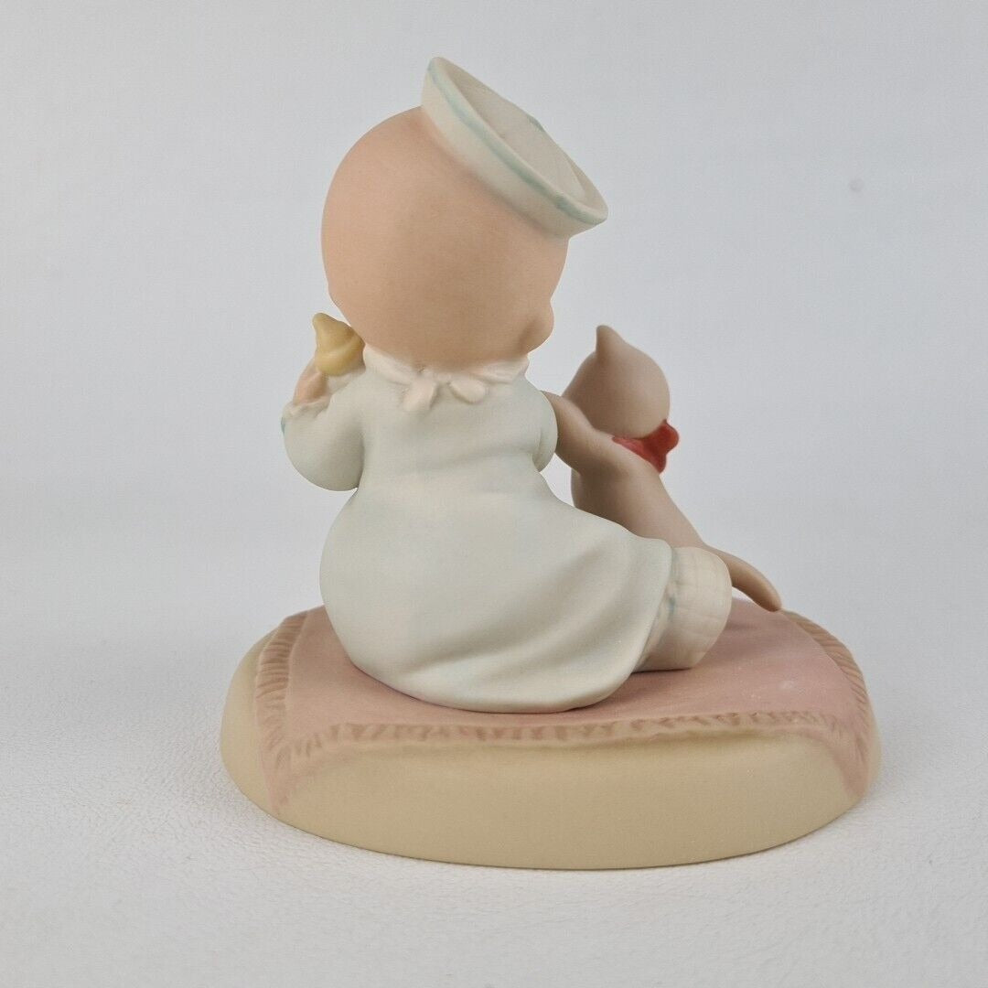 Memories of Yesterday 523127 Bless Em Baby Boy With Cat And Bottle Figurine