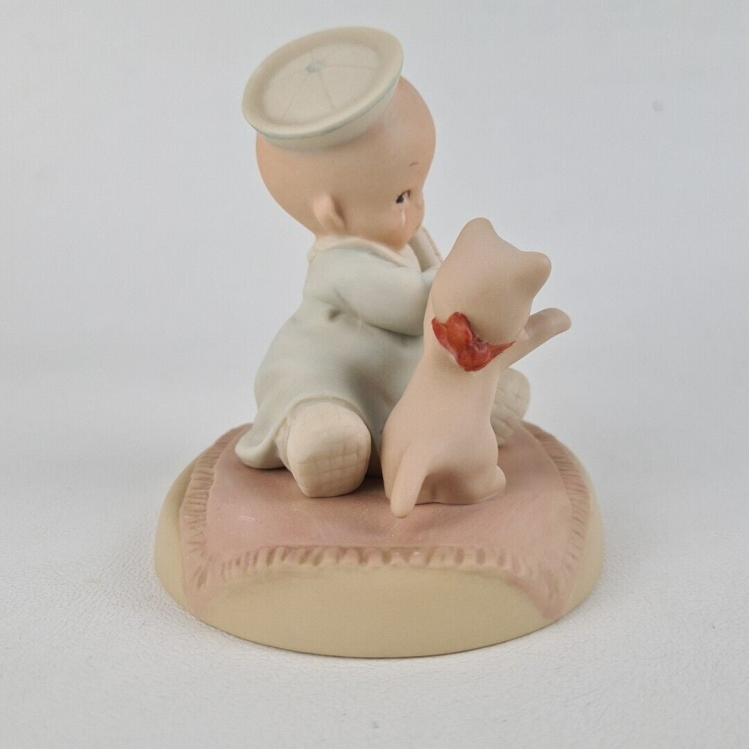 Memories of Yesterday 523127 Bless Em Baby Boy With Cat And Bottle Figurine