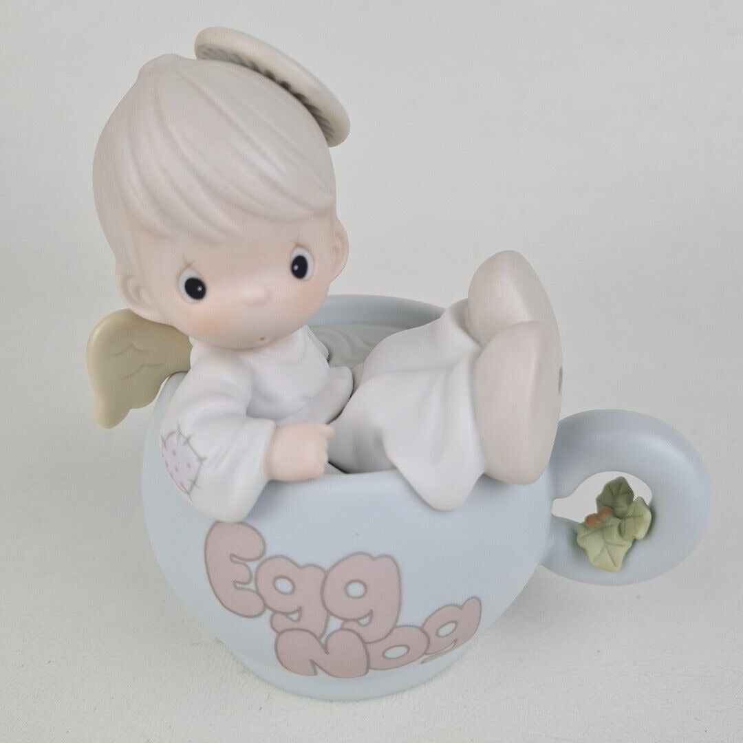 PRECIOUS MOMENTS Dropping In For The Holidays 531952 Porcelain Figurine Vntg