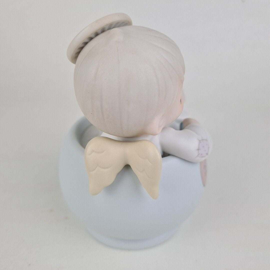 PRECIOUS MOMENTS Dropping In For The Holidays 531952 Porcelain Figurine Vntg