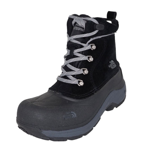 The North Face B CHILKATS LACE Boys Boots Winter Black Waterproof AX0Y0L0-4 SZ 4Y