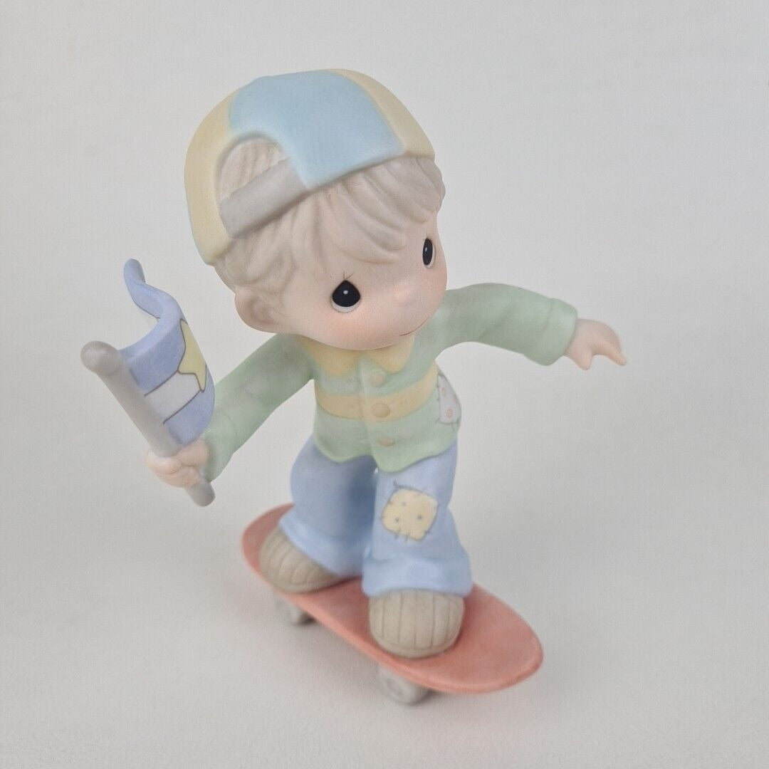 Precious Moments PM992 Collectors God's Speed Members Porcelain Figurine Vntg