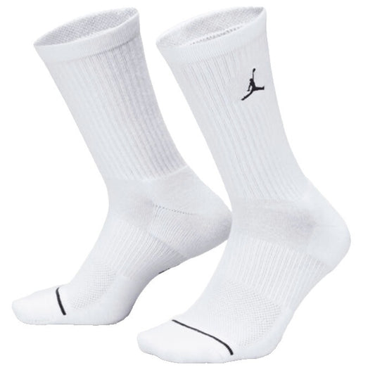 Nike Jordan Everyday Crew 3 Pack Socks DX9632 100 Dri-Fit White SZ M 6- 8 W 6-10