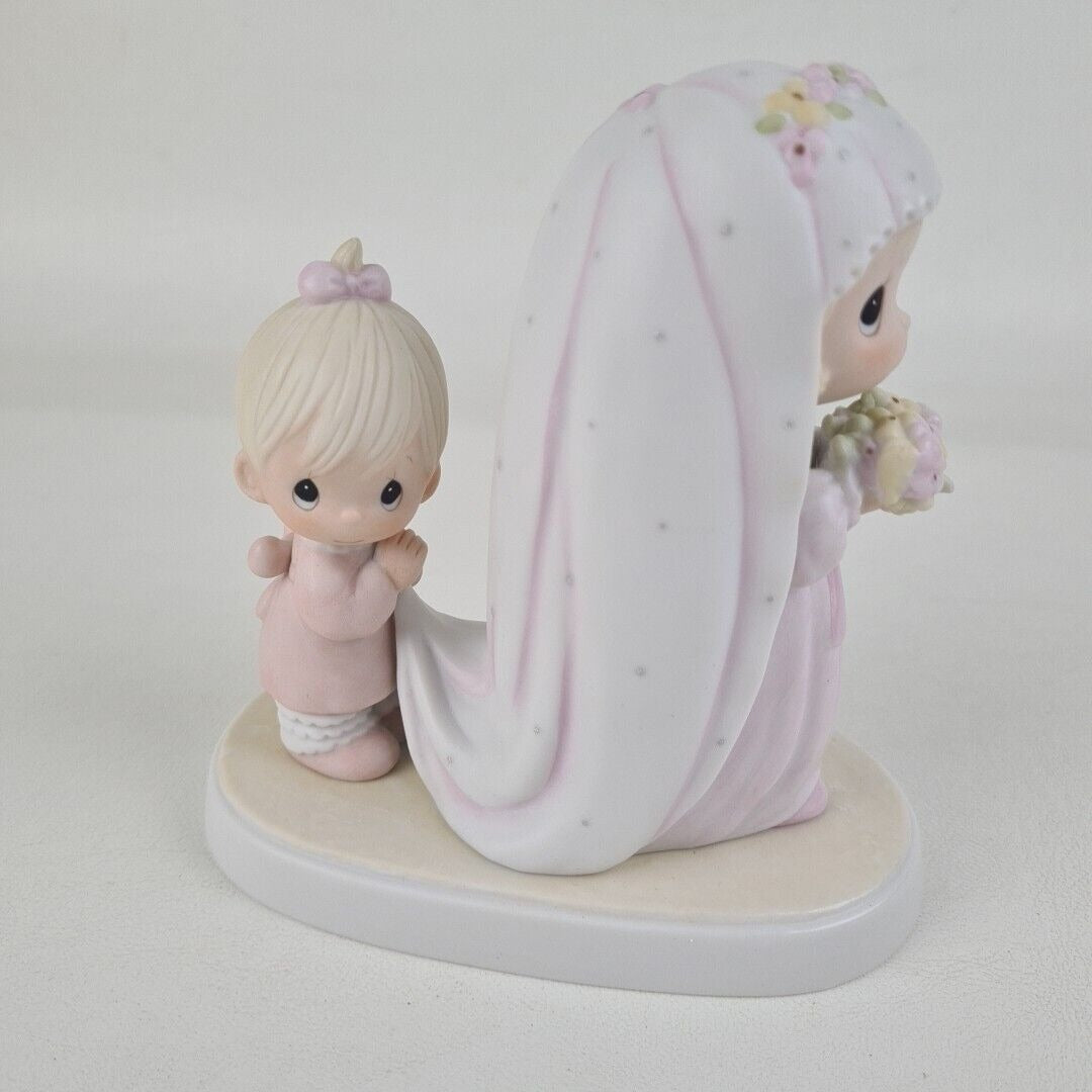 Precious Moments E-2832 God Bless The Bride Wedding Girl Porcelain Figurine