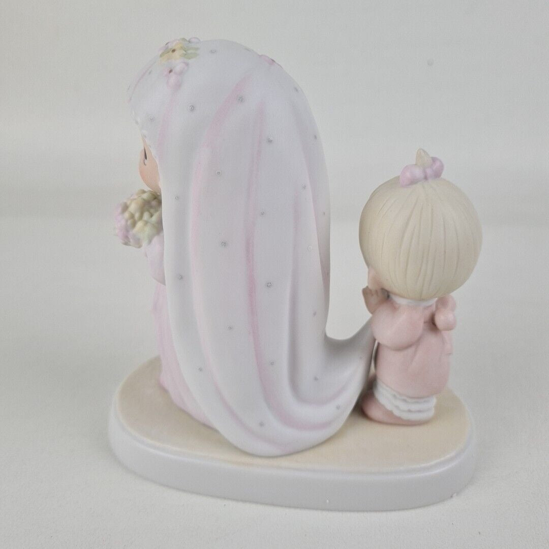 Precious Moments E-2832 God Bless The Bride Wedding Girl Porcelain Figurine