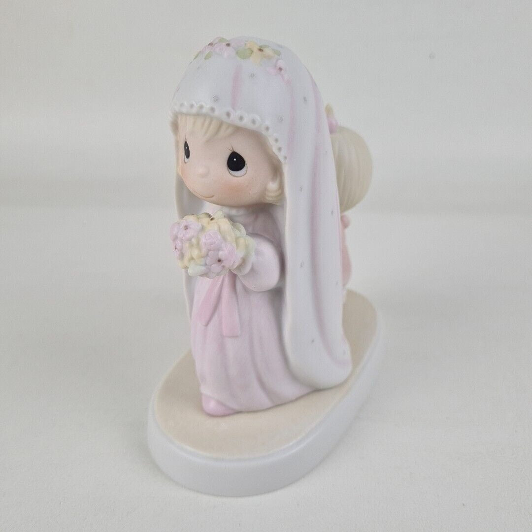 Precious Moments E-2832 God Bless The Bride Wedding Girl Porcelain Figurine