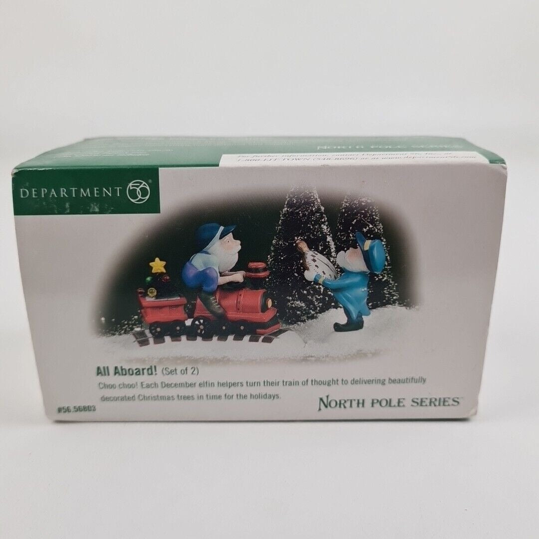 Department 56 "All Aboard!" Set Of 2 Vintage North Pole Accessory 56803