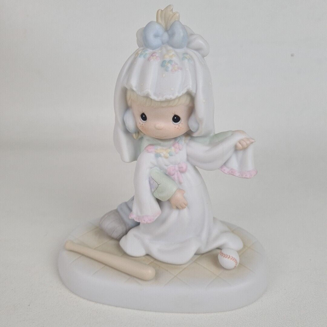 Precious Moments 520799 "SOMEDAY MY LOVE" Girl w/Baseball Bat/Bridal Figurine