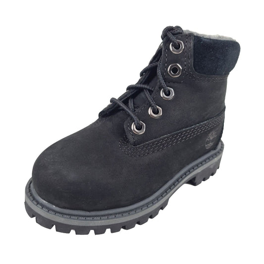 Timberland 6 In Premium Boot Nubuck Black TODDLER Waterproof Outdoors Size 6