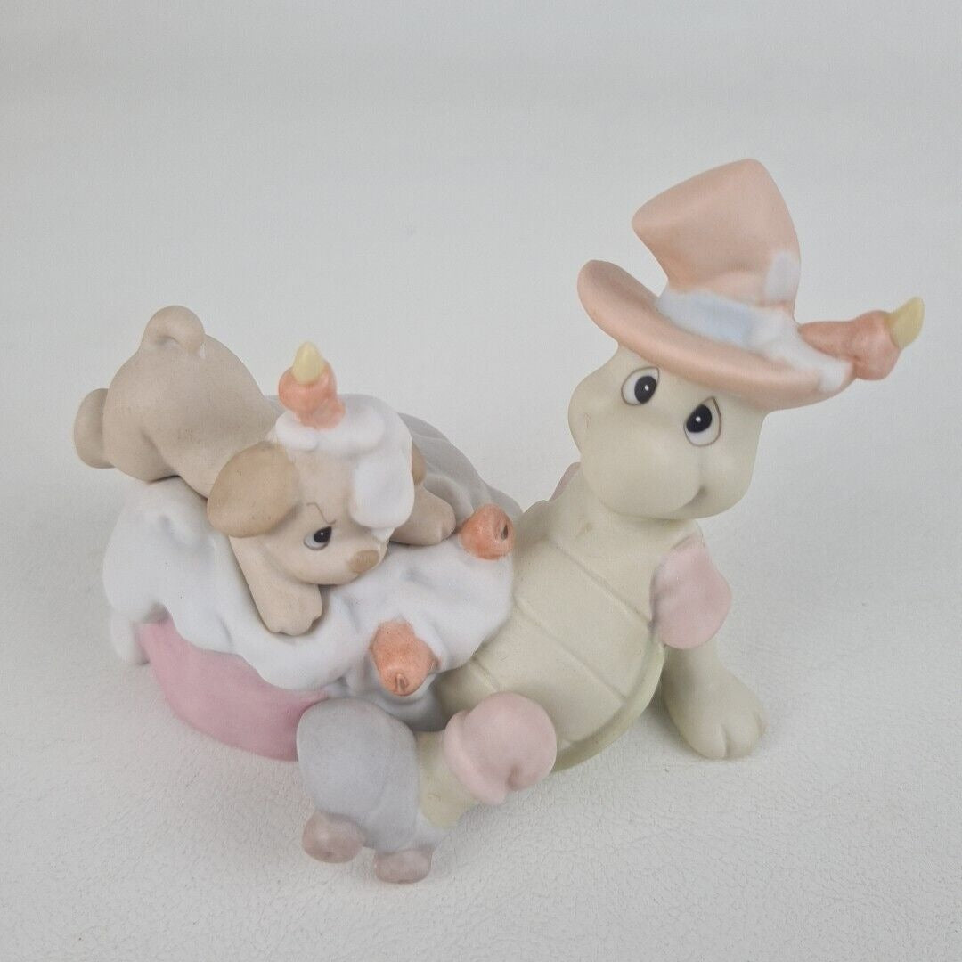 Precious Moments BC981 Slide Into The Celebration Turtle Porcelain Figurine