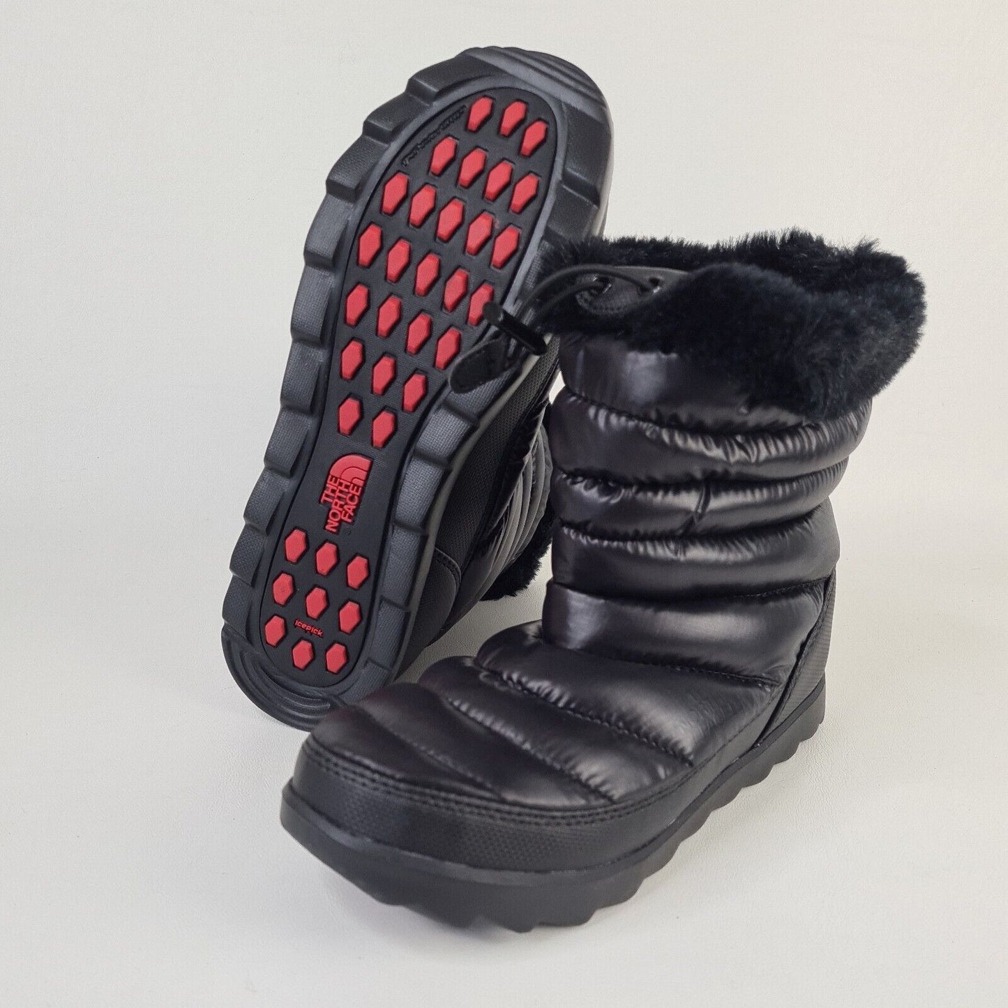 The North Face Women Bootie Fur Thermal Micro FL C315ZT1 Waterproof Black Size 7