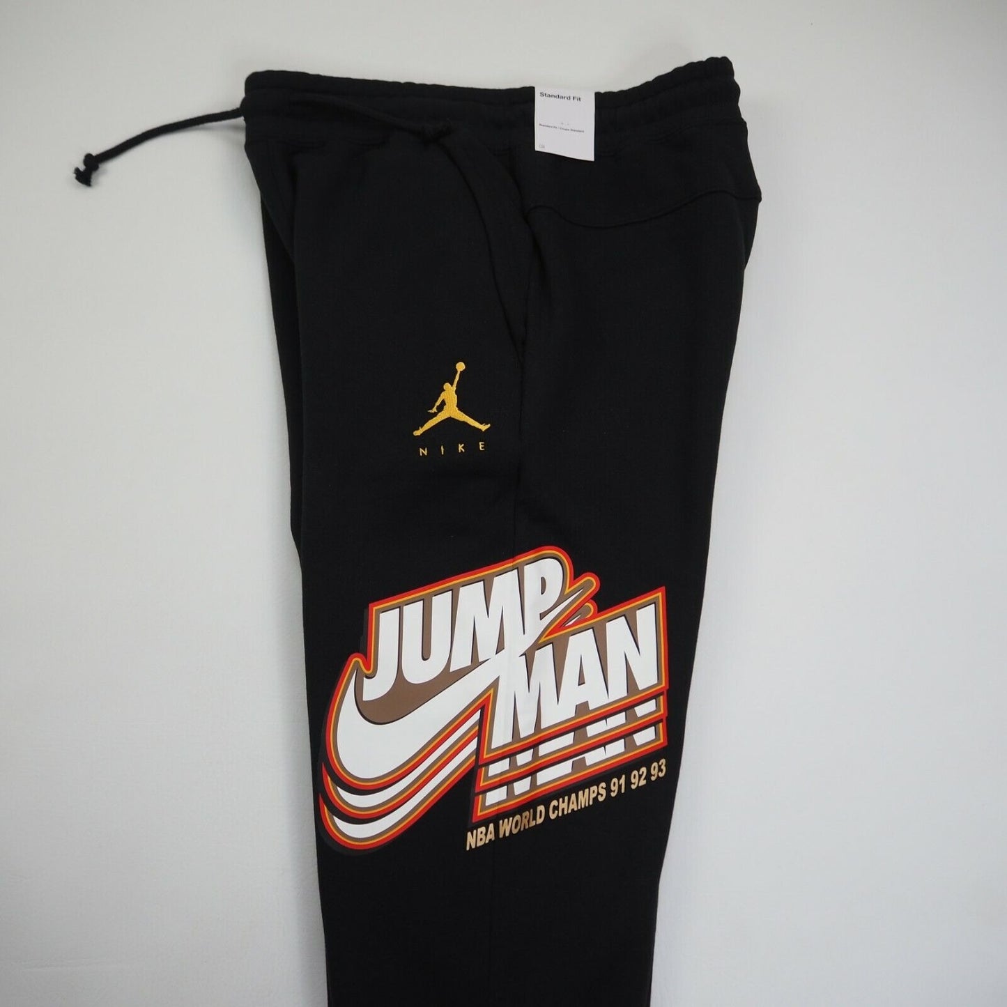 Nike Air Jordan Jump Men NBA Champs 91 Men Fleece Pants DC9608 010 Black SZ 2XL