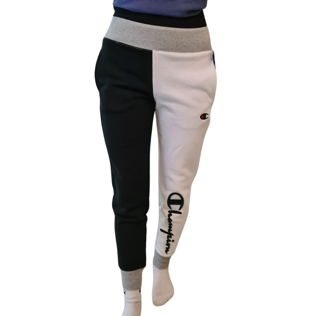 Champion ML0777551114 Women Reverse Weave Joggers Fleece Black White Size XS