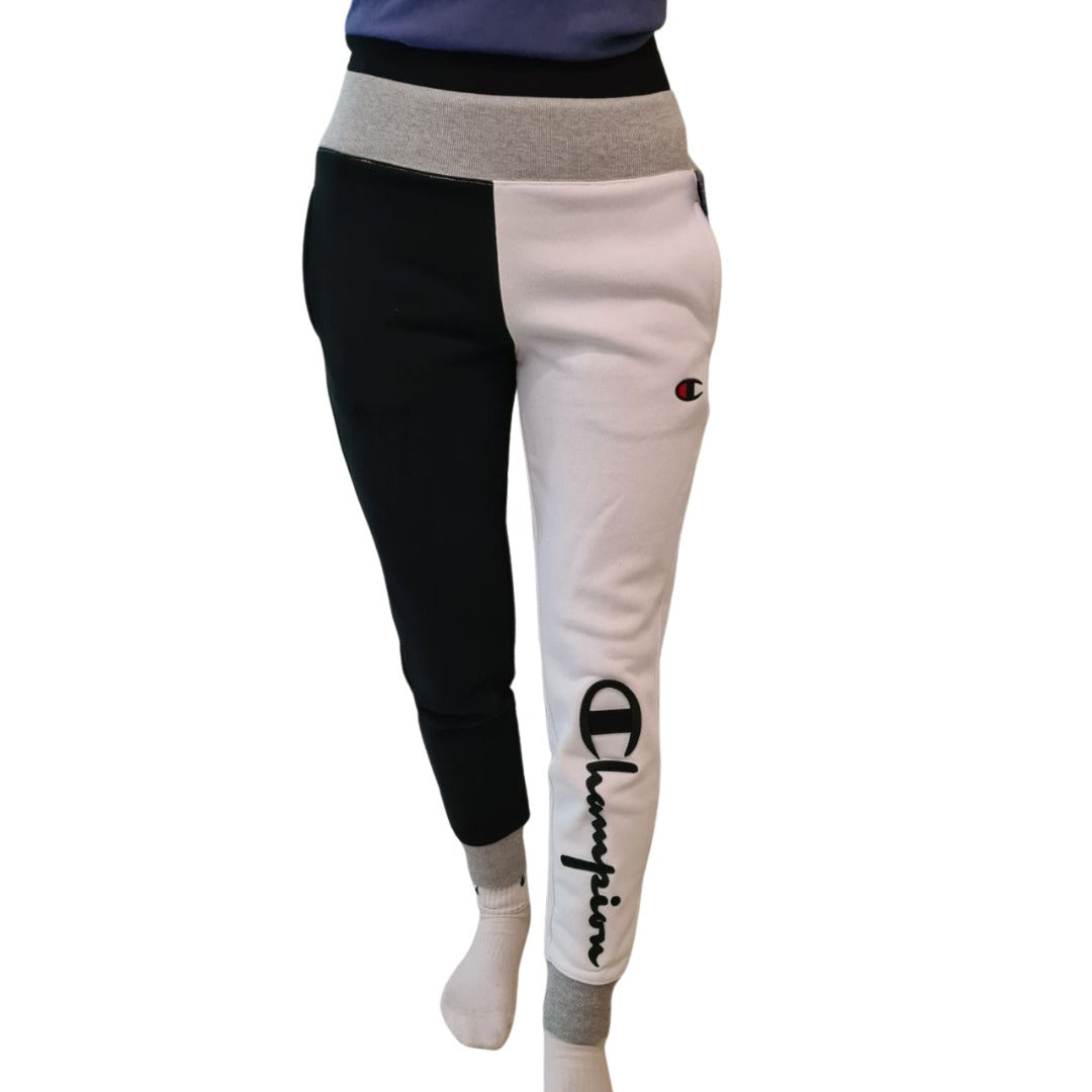 Champion ML0777551114 Women Reverse Weave Joggers Fleece Black White Size XS