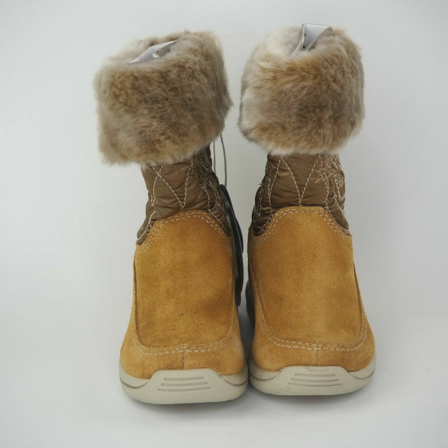 Timberland Toddlers Boots Winter HLBRY 33806 Tall Fur Leather Tall Wheat Sz 4